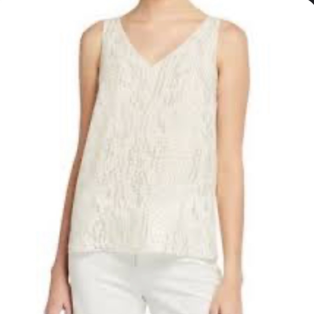 Lilly Pulitzer white and gold florin top NWOT